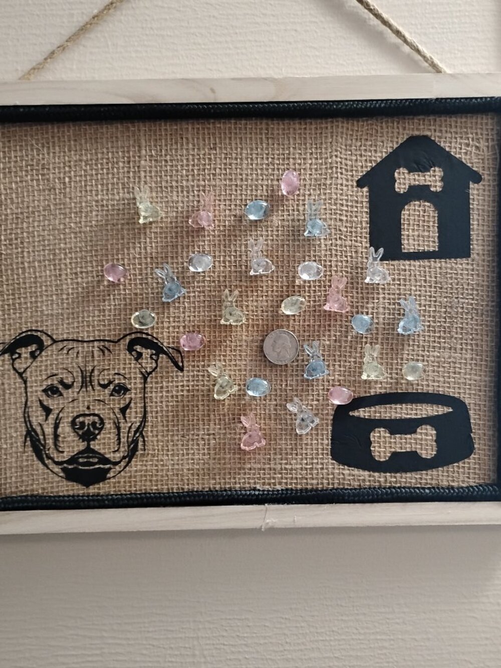 26 Pc Pretty Pastel (14) Rabbits (12) Eggs Decorative Bulletin Board Push Pins